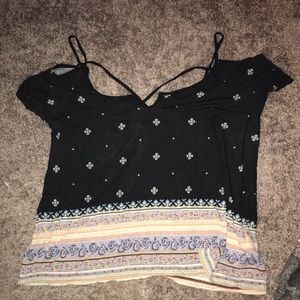 Mudd lace up top